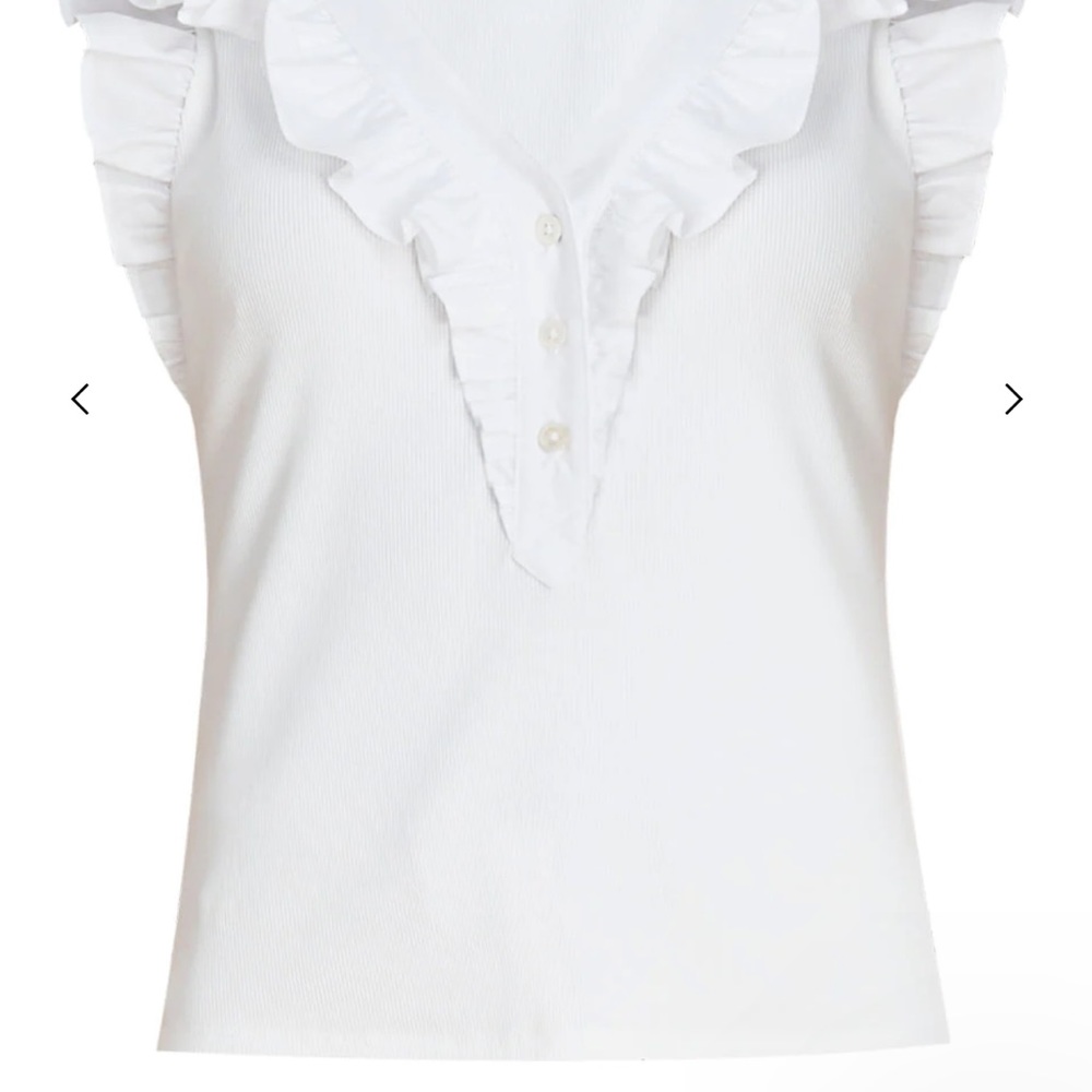 Veronica Beard Adrianna Top White XL
